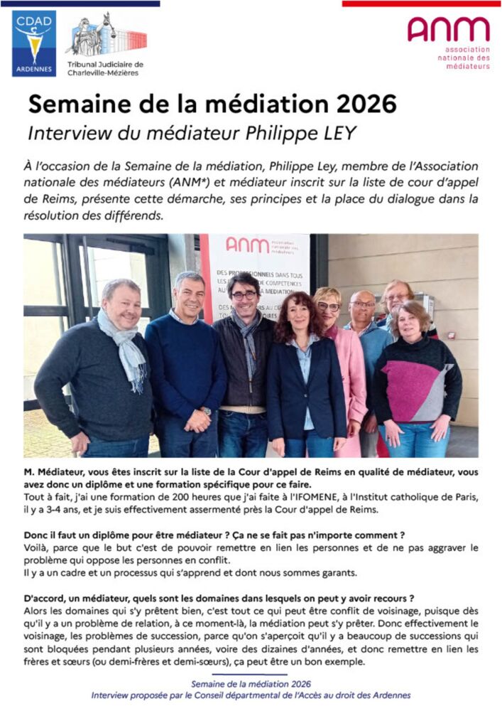 2026_Semaine de la m&eacute;diation_Interview du m&eacute;diateur Philippe LEY.page 1