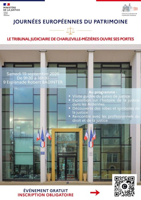 2026_Tribunal judiciaire de Charleville-M&eacute;zi&egrave;res_Journ&eacute;e du patrimoine_Affiche
